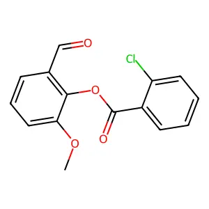 2-Formyl-6-methoxyphenyl 2-chlorobenzoate structure