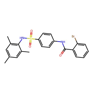 2-bromo-N-{4-[(mesitylamino)sulfonyl]phenyl}benzamide structure