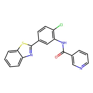 N-[5-(1,3-benzothiazol-2-yl)-2-chlorophenyl]pyridine-3-carboxamide structure