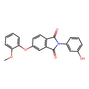 2-(3-Hydroxyphenyl)-5-(2-methoxyphenoxy)isoindole-1,3-dione structure