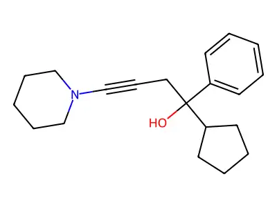 1-Cyclopentyl-1-phenyl-4-(piperidin-1-yl)but-3-yn-1-ol structure