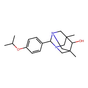 2-(4-Isopropoxyphenyl)-5,7-dimethyl-1,3-diazatricyclo[3.3.1.1~3,7~]decan-6-ol structure