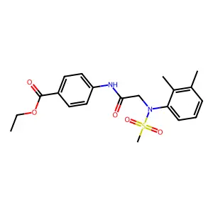 Ethyl 4-({[2,3-dimethyl(methylsulfonyl)anilino]acetyl}amino)benzoate structure