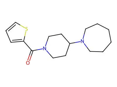 1-[1-(2-Thienylcarbonyl)-4-piperidinyl]azepane structure