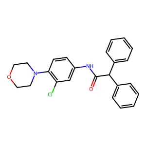N-(3-chloro-4-morpholin-4-ylphenyl)-2,2-diphenylacetamide structure