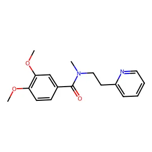 3,4-dimethoxy-N-methyl-N-(2-pyridin-2-ylethyl)benzamide structure