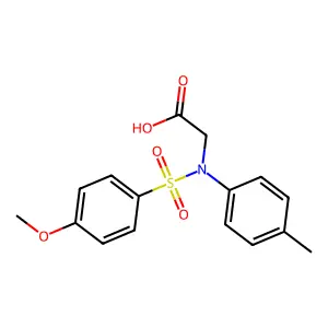 N-[(4-methoxyphenyl)sulfonyl]-N-(4-methylphenyl)glycine structure