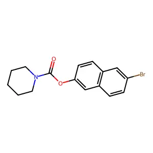 6-Bromo-2-naphthyl piperidinecarboxylate structure