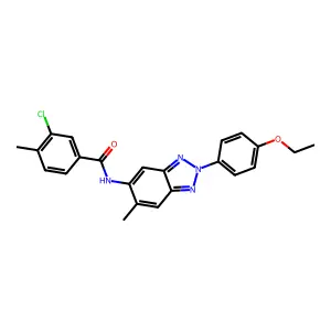 3-chloro-N-[2-(4-ethoxyphenyl)-6-methylbenzotriazol-5-yl]-4-methylbenzamide structure