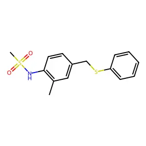 N-[2-methyl-4-(phenylsulfanylmethyl)phenyl]methanesulfonamide structure