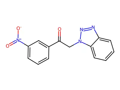 2-(Benzotriazol-1-yl)-1-(3-nitrophenyl)ethanone structure