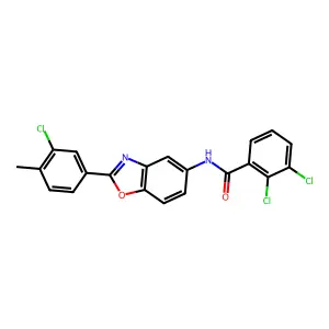 2,3-dichloro-N-[2-(3-chloro-4-methylphenyl)-1,3-benzoxazol-5-yl]benzamide structure