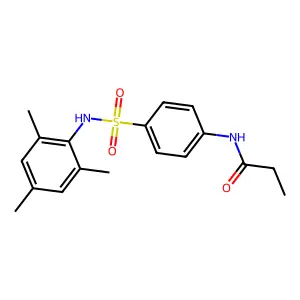 N-{4-[(mesitylamino)sulfonyl]phenyl}propanamide structure