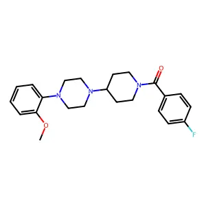 (4-Fluorophenyl){4-[4-(2-methoxyphenyl)piperazin-1-yl]piperidin-1-yl}methanone structure