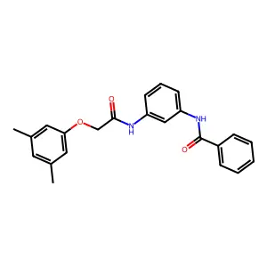N-(3-{[(3,5-dimethylphenoxy)acetyl]amino}phenyl)benzamide structure