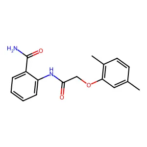 2-[[2-(2,5-Dimethylphenoxy)acetyl]amino]benzamide structure
