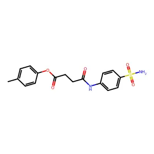(4-Methylphenyl) 4-oxo-4-(4-sulfamoylanilino)butanoate structure