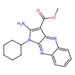 Methyl 2-amino-1-cyclohexyl-1H-pyrrolo(2,3-B)quinoxaline-3-carboxylate structure