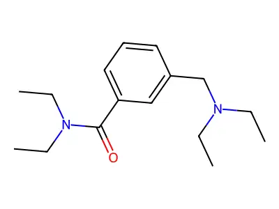 3-(diethylaminomethyl)-N,N-diethylbenzamide structure