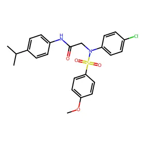 2-(4-chloro-N-(4-methoxyphenyl)sulfonylanilino)-N-(4-propan-2-ylphenyl)acetamide structure