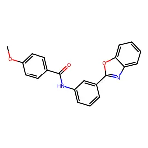 N-[3-(1,3-benzoxazol-2-yl)phenyl]-4-methoxybenzamide structure