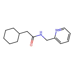 2-cyclohexyl-N-(pyridin-2-ylmethyl)acetamide structure