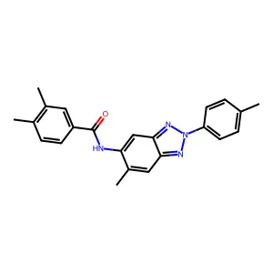 3,4-dimethyl-N-[6-methyl-2-(4-methylphenyl)benzotriazol-5-yl]benzamide structure