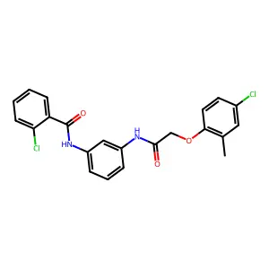 2-chloro-N-(3-{[(4-chloro-2-methylphenoxy)acetyl]amino}phenyl)benzamide structure