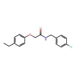2-(4-乙基苯氧基)-N-(4-氟苄基)乙酰胺 structure