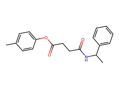 4-Methylphenyl 4-oxo-4-[(1-phenylethyl)amino]butanoate structure