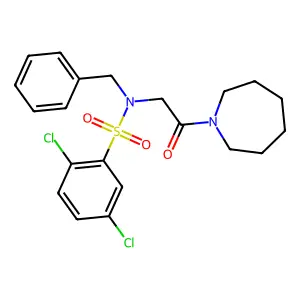 N-[2-(azepan-1-yl)-2-oxoethyl]-N-benzyl-2,5-dichlorobenzenesulfonamide structure