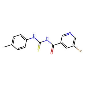 5-bromo-N-[(4-methylphenyl)carbamothioyl]pyridine-3-carboxamide structure