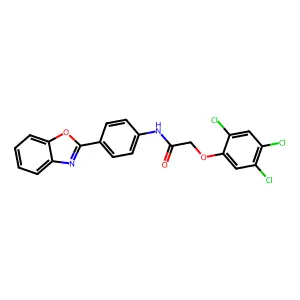 N-[4-(1,3-benzoxazol-2-yl)phenyl]-2-(2,4,5-trichlorophenoxy)acetamide structure