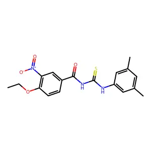 N-[(3,5-dimethylphenyl)carbamothioyl]-4-ethoxy-3-nitrobenzamide structure