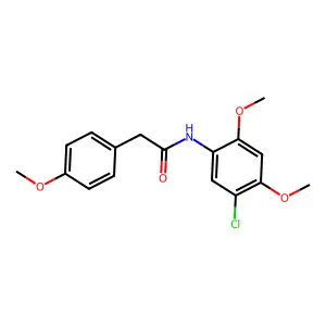 N-(5-chloro-2,4-dimethoxyphenyl)-2-(4-methoxyphenyl)acetamide structure