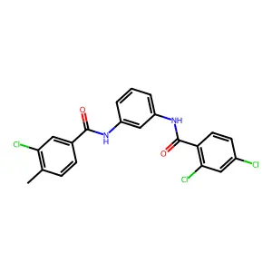 3-chloro-N-[3-[(2,4-dichlorobenzoyl)amino]phenyl]-4-methylbenzamide structure