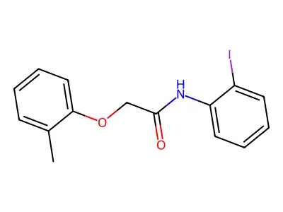 N-(2-iodophenyl)-2-(2-methylphenoxy)acetamide structure