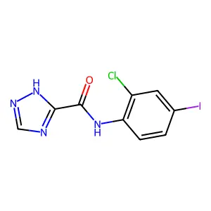 N-(2-chloro-4-iodophenyl)-1H-1,2,4-triazole-5-carboxamide structure