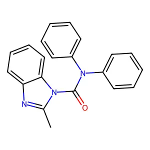 2-methyl-N,N-diphenylbenzimidazole-1-carboxamide structure