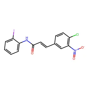 (E)-3-(4-chloro-3-nitrophenyl)-N-(2-iodophenyl)prop-2-enamide structure