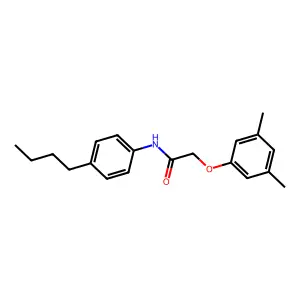 N-(4-butylphenyl)-2-(3,5-dimethylphenoxy)acetamide structure