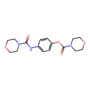 4-(Morpholine-4-carboxamido)phenyl morpholine-4-carboxylate structure