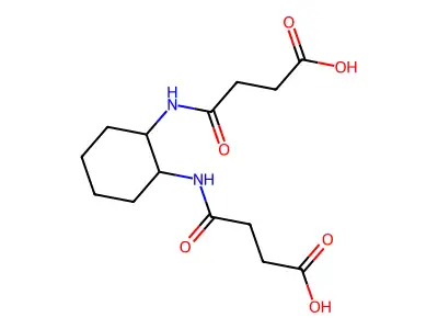 3-{N-[2-(3-carboxypropanoylamino)cyclohexyl]carbamoyl}propanoic acid structure