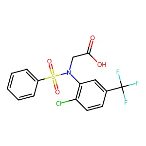 N-[2-Chloro-5-(trifluoromethyl)phenyl]-N-(phenylsulfonyl)-glycine structure