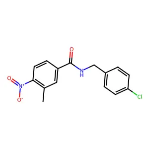 N-(4-chlorobenzyl)-3-methyl-4-nitrobenzamide structure