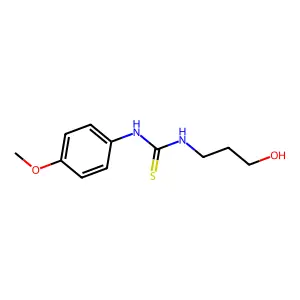 N-(3-hydroxypropyl)-N'-(4-methoxyphenyl)thiourea structure