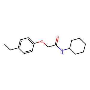N-cyclohexyl-2-(4-ethylphenoxy)acetamide structure