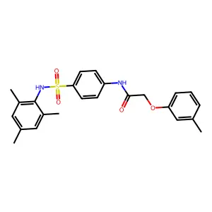 N-{4-[(mesitylamino)sulfonyl]phenyl}-2-(3-methylphenoxy)acetamide structure