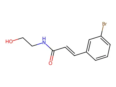 3-(3-溴苯基)-N-(2-羟乙基)丙-2-烯酰胺 structure