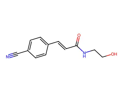 3-(4-氰基苯基)-N-(2-羟乙基)丙-2-烯酰胺 structure